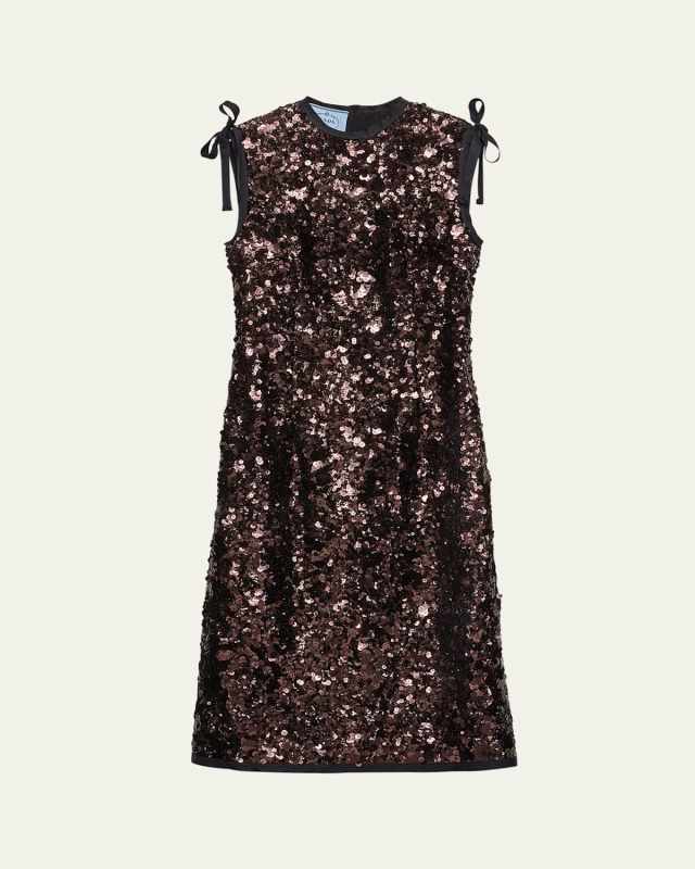 Sequined Sleeveless Midi Dress